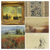 PAINTINGS & PRINTS ASSORTMENT (5) - to include limited edition print After REX PRESTON - titled '