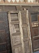 ANTIQUE OAK PANELLING, a mixed quantity, along with other remnant timber and box section uprights,