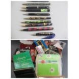 MECHANICAL PENCILS, VINTAGE (10) - assorted, nine with marble effect and one black Conway Stewart