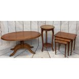 McDONAGH & OTHER REPRODUCTION CHERRY WOOD OCCASIONAL FURNITURE (3) to include an oval topped