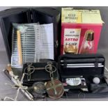 ASSORTED HOUSEHOLD & OTHER GOODS to include a boxed lava lamp, leather effect watch collection case,