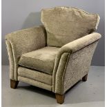 ALSTONS COURTNEY CONTEMPORARY EASY CHAIR, fawn coloured, 98cms H, 96cms W, 52cms D