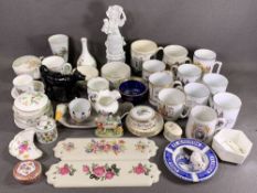 AYNSLEY, WEDGWOOD, CROWN DERBY - an assortment of cabinet china, also a quantity of commemorative