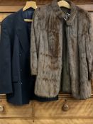 VINTAGE CLOTHING - lady's fur jacket labelled 'Dobos Furs of Cardiff' and a gent's blazer by Brook