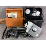 PHOTOGRAPHY - two cased cine cameras and a Pentax Auto 110 compact 35mm camera