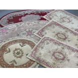 CHINESE WASHED RUGS (5) - an assortment including Ffrith