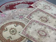 CHINESE WASHED RUGS (5) - an assortment including Ffrith