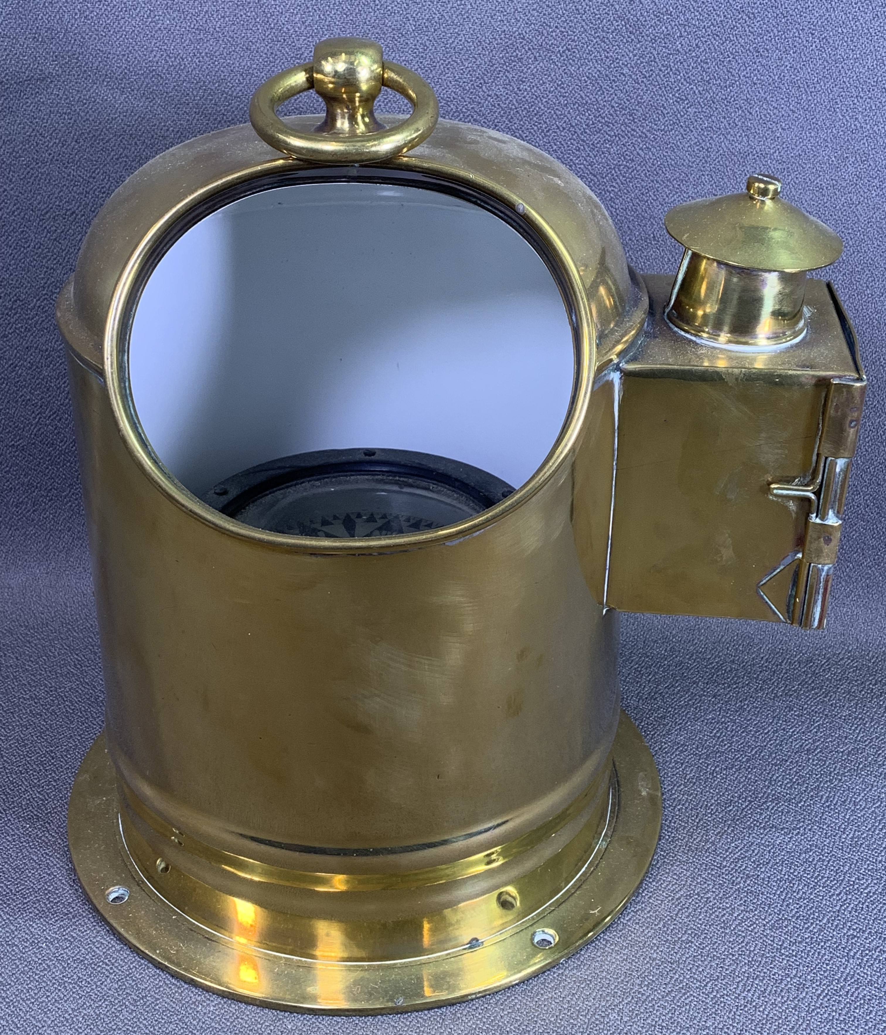 GIMBAL COMPASS within a brass surround with integral lamp