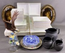 MAXWELL WILLIAMS WHITE/GOLD TABLEWARE, dishwasher and ovenproof, Wedgwood black Jasperware items,