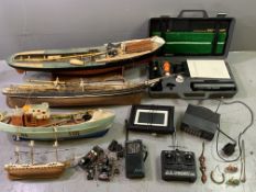 POND YACHTS & RADIO CONTROLLED MODEL BOATS, Samwer, Conquest and others, 102cms the longest and a