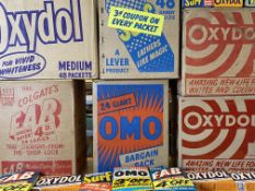 TV/FILM/THEATRE PROPS? - six boxes with near complete contents of pre-1960s washing powder to