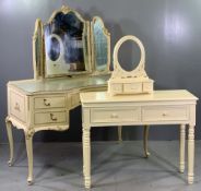 BEDROOM FURNITURE - French Provincial style dressing table with triple mirror, 157cms H, 122cms W,