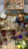 GLASSWARE & CHINA - cranberry, paperweights, old soda bottles with balls, an assortment of other