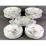 HAVILAND & CO LIMOGES FOR WILLIAM LITHERLAND & CO DESSERT SERVICE, fifteen pieces