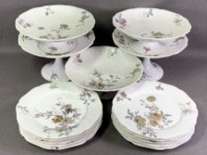 HAVILAND & CO LIMOGES FOR WILLIAM LITHERLAND & CO DESSERT SERVICE, fifteen pieces