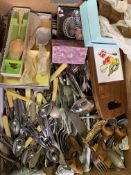 EPNS & OTHER FLATWARE PLUS OTHER ITEMS, a good quantity