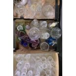 GLASSWARE - an assortment to include decanters, vintage soda bottles and quality drinking glasses