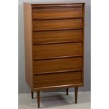 'AUSTIN SUITE' MID CENTURY CHEST OF SIX DRAWERS, 124cms H, 66cms W, 43cms D