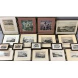 ANTIQUE ENGRAVINGS - many Welsh themed, a good assortment