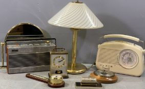 STYLISH & VINTAGE PORTABLE RADIOS, decorative brassware, clocks ETC