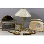 STYLISH & VINTAGE PORTABLE RADIOS, decorative brassware, clocks ETC