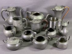 (Amendment - pewter only in this Lot) HAMMERED & OTHER PEWTER TEAWARE