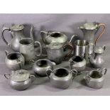 (Amendment - pewter only in this Lot) HAMMERED & OTHER PEWTER TEAWARE