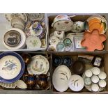 CHINA & POTTERY ASSORTMENT to include Quimper, copper lustre, Worcester and others