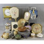 MIXED COLLECTABLES - Cloisonne, Champleve enamel and other trinket boxes and dressing table items,