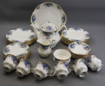 ROYAL ALBERT MOONLIGHT ROSE TEA SERVICE - 33 PIECES