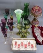 AIR TWIST STEM & OTHER DRINKING GLASSWARE, Air Twist stem candlestick, loose quantity of glass