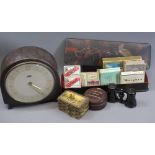 VINTAGE BAKELITE CASE SMITHS 8 DAY FLOATING BALANCE MANTEL CLOCK and other collectables to include a