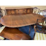 REPRODUCTION DINING SUITE - mahogany by Jaycee comprising a twin pedestal extending dining table,