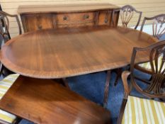 REPRODUCTION DINING SUITE - mahogany by Jaycee comprising a twin pedestal extending dining table,