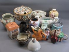 HAND DECORATED & OTHER MIXED POTTERY GROUP - Makers include Gouda Holland, Danico Denmark, Bourne
