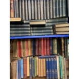 VINTAGE BOOKS (2 boxes) to include Scott, The Waverley Novels, 20 volumes, H G Wells, 11 volumes set