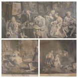LARGE ENGRAVINGS (3) AFTER HOGARTH - Marriage a la Mode plates 1, 2 and 5, all Hogarth framed, 38