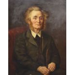 THOMAS PROTHEROE Late 19th Century oil on canvas - portrait of a gentleman, 90 x 69cms