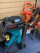 GARDEN TOOLS - Bosch 16-30 AXT shredder, Black & Decker blower and a hedge trimmer, E/T