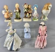 ORNAMENTAL CABINET FIGURINES GROUP, 8 ITEMS to include Royal Doulton Lady Maureen HN1770, Royal