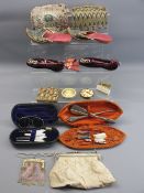 LADY'S BIJOUTERIE/FASHION ITEMS to include three beadwork/chainmail evening bags and one other,