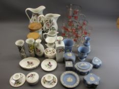 PORTMEIRION BOTANIC GARDENS, variations, Wedgwood Hathaway Rose, Wedgwood Jasperware, household