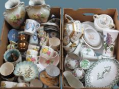 VICTORIAN & LATER POTTERY & PORCELAIN COLLECTABLES - to include Shelley, Portmeirion, copper