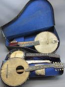 VINTAGE BANJO UKULELES (3) - one with interior label 'F C Wilkes', all have closed backs, the