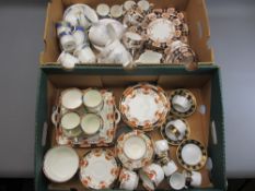 MIXED VICTORIAN & LATER TEA & COFFEEWARE - two boxes of part tea and coffee sets, various makers