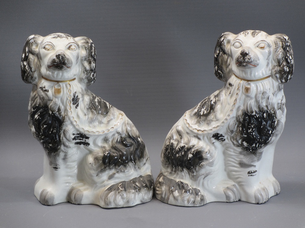 STAFFORDSHIRE COMFORTER DOGS, TWO PAIRS, Victorian chamber pots x 2 and other decorative pottery - Image 4 of 5