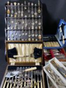CASED & LOOSE EPNS CUTLERY, vintage and later along with a quantity of continental and other