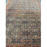 EASTERN STYLE WOOLLEN RUGS WITH MATCHING PATTERNS (2) - red and blue tonal ground with repeating