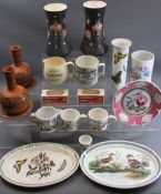 VICTORIAN & LATER VASES, Portmeirion Botanic Garden tableware, advertising pottery, ETC