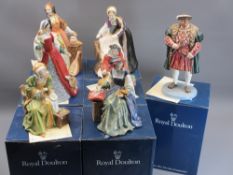 ROYAL DOULTON KING HENRY VIII & HIS SIX WIVES SET - issued in a Limited Edition of 9500 to include